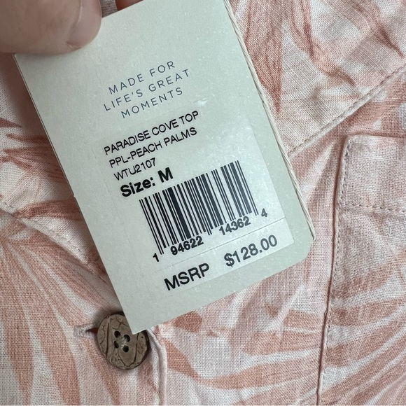 Faherty paradise cove top shirt medium - Picture 5 of 7